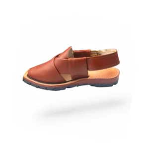 Norozi Brown Plain Chappal - LNP-NRZ-BRN-PLN-01